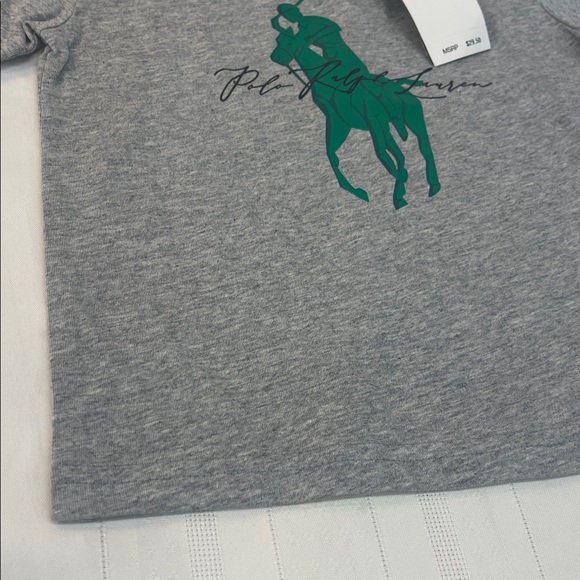 Polo by Ralph Lauren Gray Tee with Green Logo - Picture 8 of 9